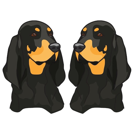 Signmission Black And Tan Coonhound Dog Decal, Dog Lover Decor Vinyl Sticker D-24-Black And Tan Coonhound